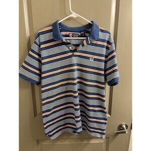 Champs Men's Polo Shirt Orange And Blue Color Size Large
